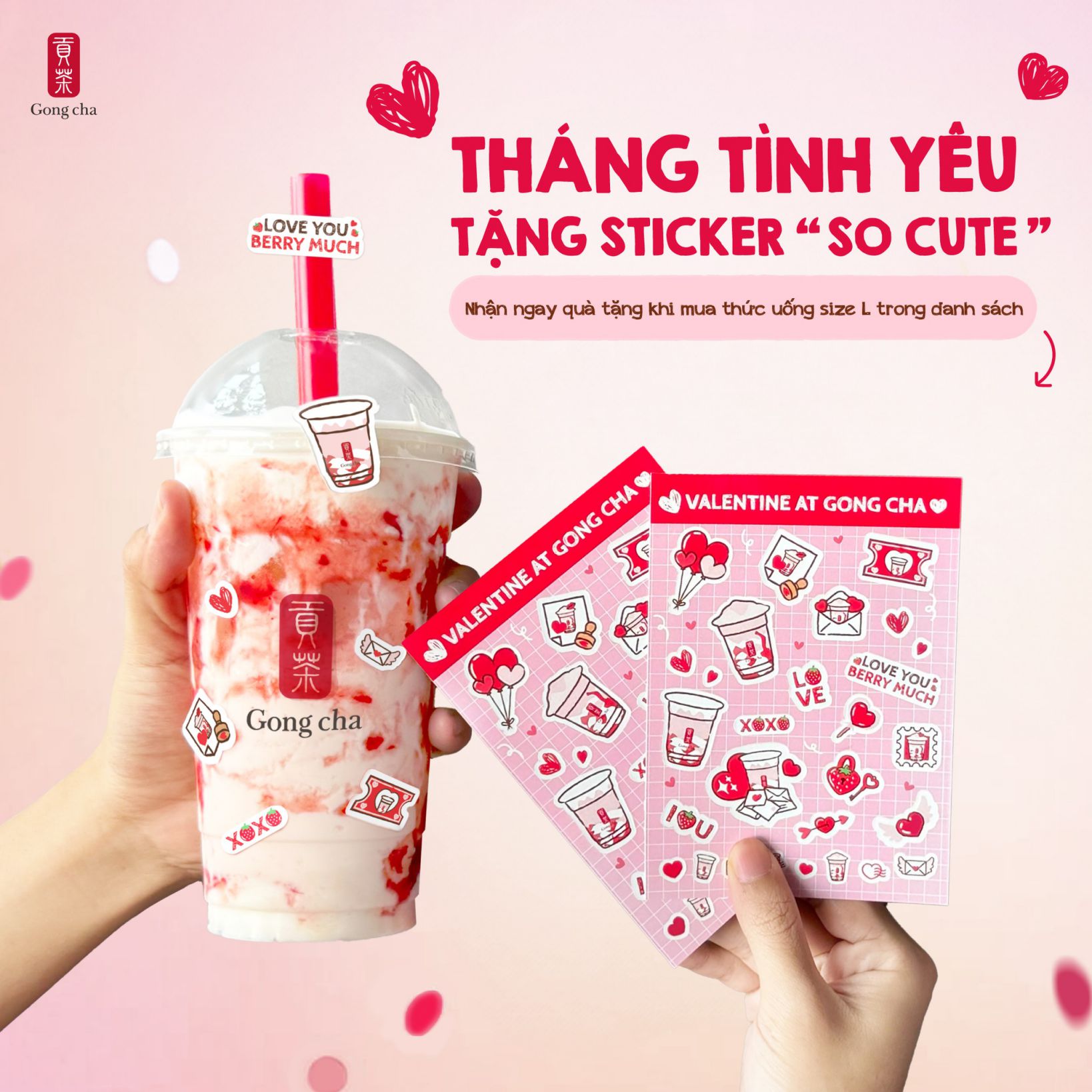 Tháng tình yêu, Tặng sticker so cute