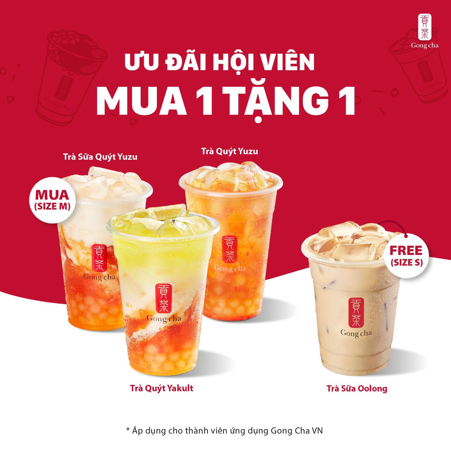 Buy 1 Get 1 Free – One Day Only! Gong Cha Vietnam
