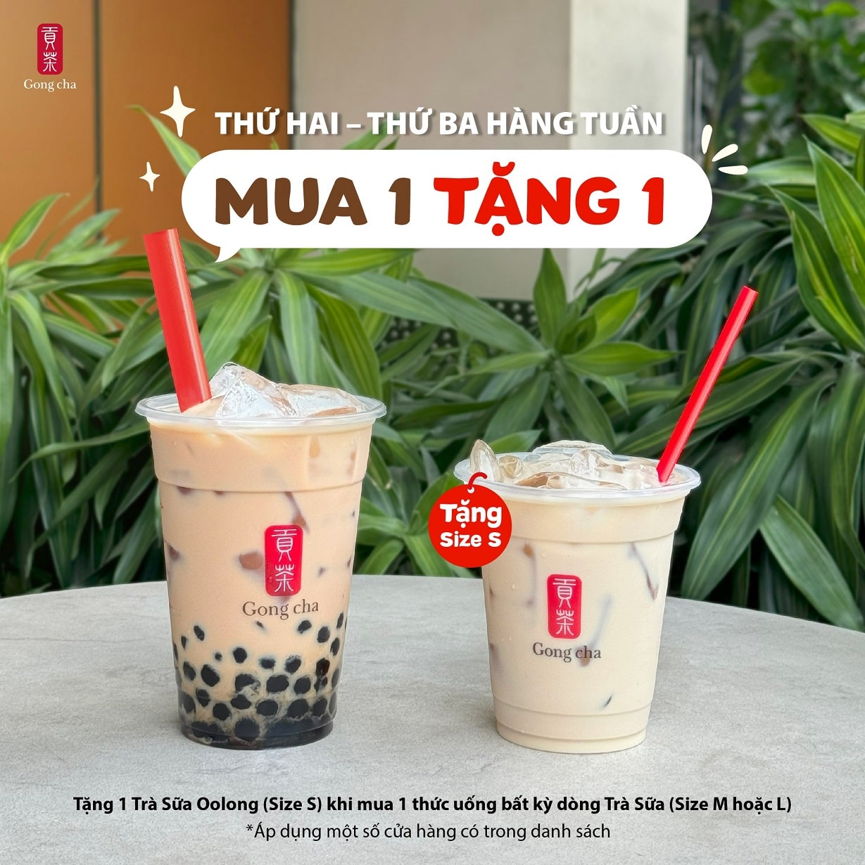 Gong Cha Exclusive Family Treat: Buy 1 Get 1 Free on Mondays and Tuesdays in April