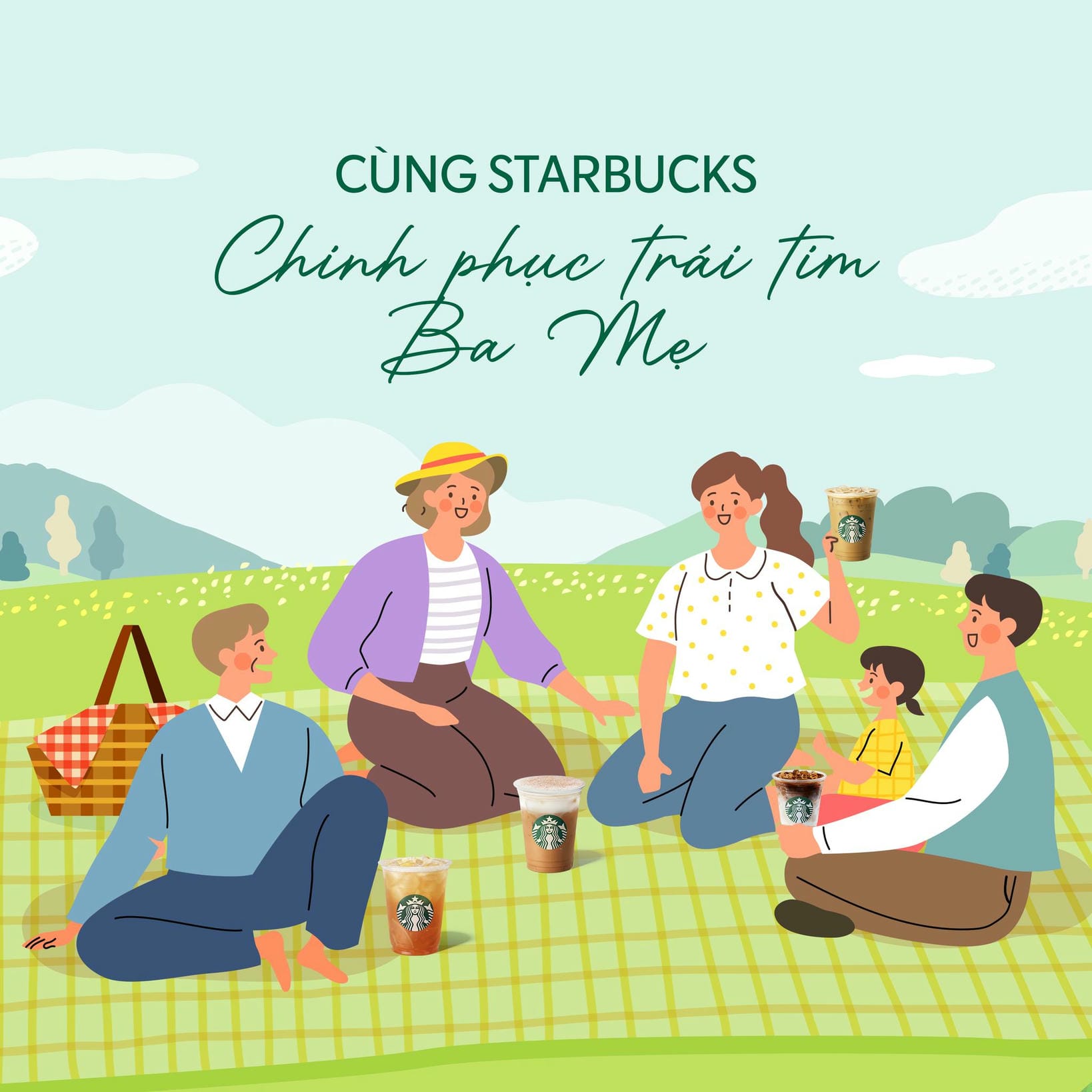 CÙNG STARBUCKS “CHINH PHỤC TRÁI TIM” BA MẸ