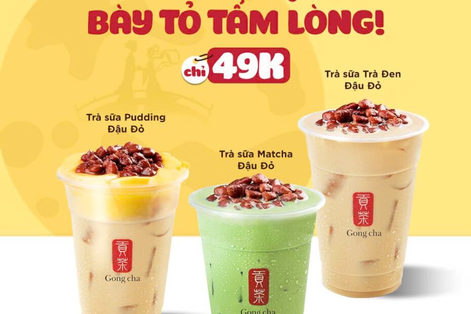 Đồng Giá Đậu Đỏ Bày Tỏ Tấm Lòng - Gong Cha Vietnam