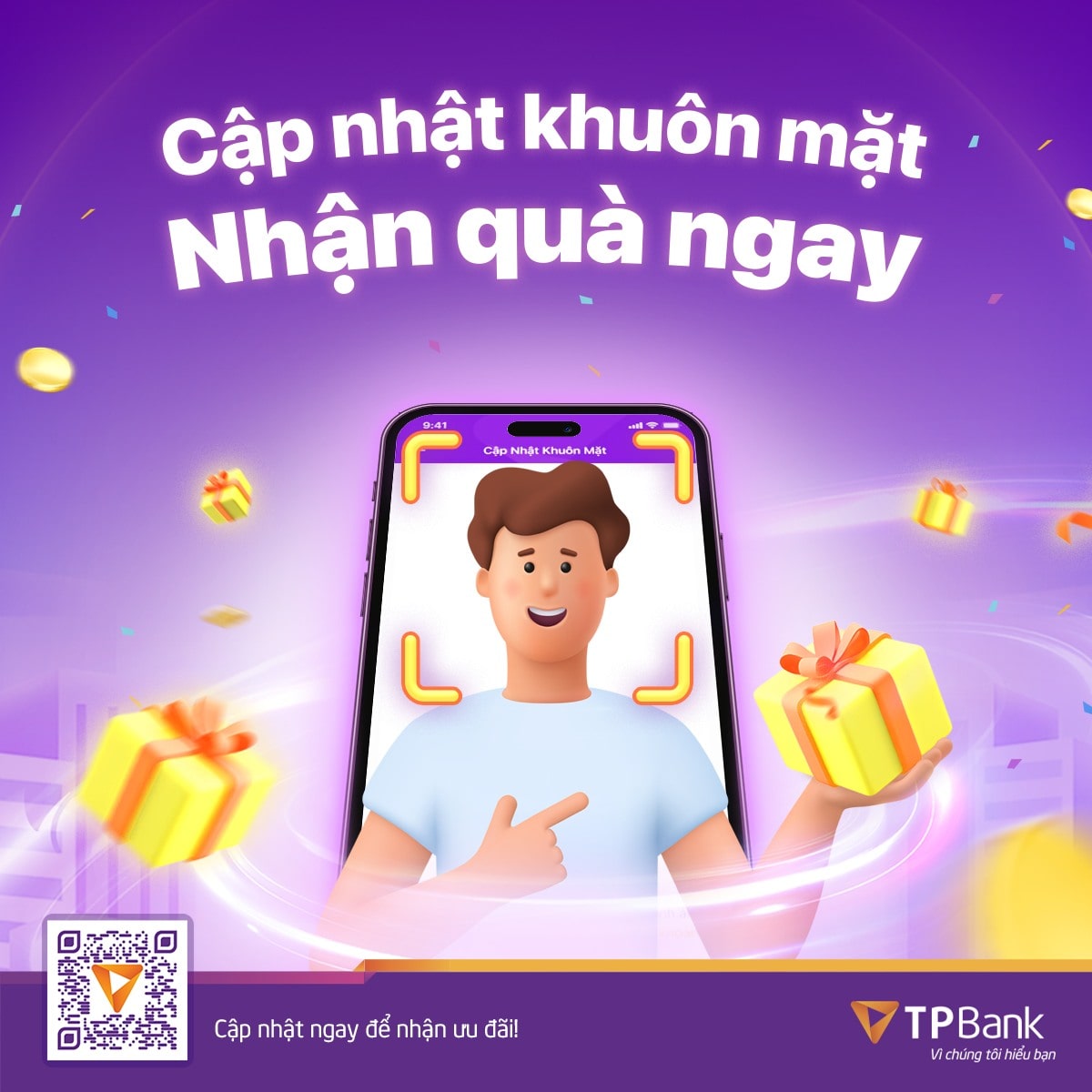 Cập nhật khuôn mặt - Nhận ngay quà xịn - TPBank