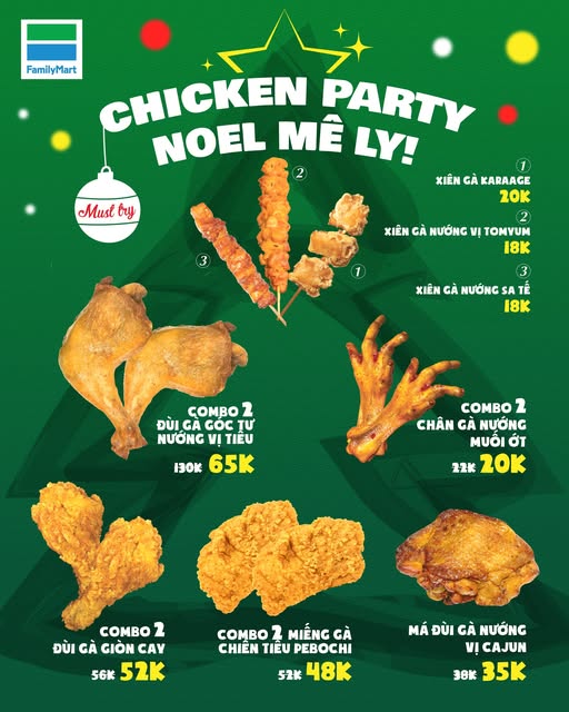 CHICKEN PARTY NOEL MÊ LYYYYYYY – FamilyMart