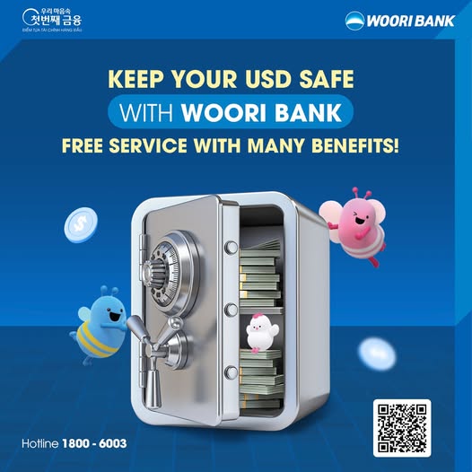 MIỄN PHÍ GIỮ TIỀN MẶT USD TẠI WOORI BANK