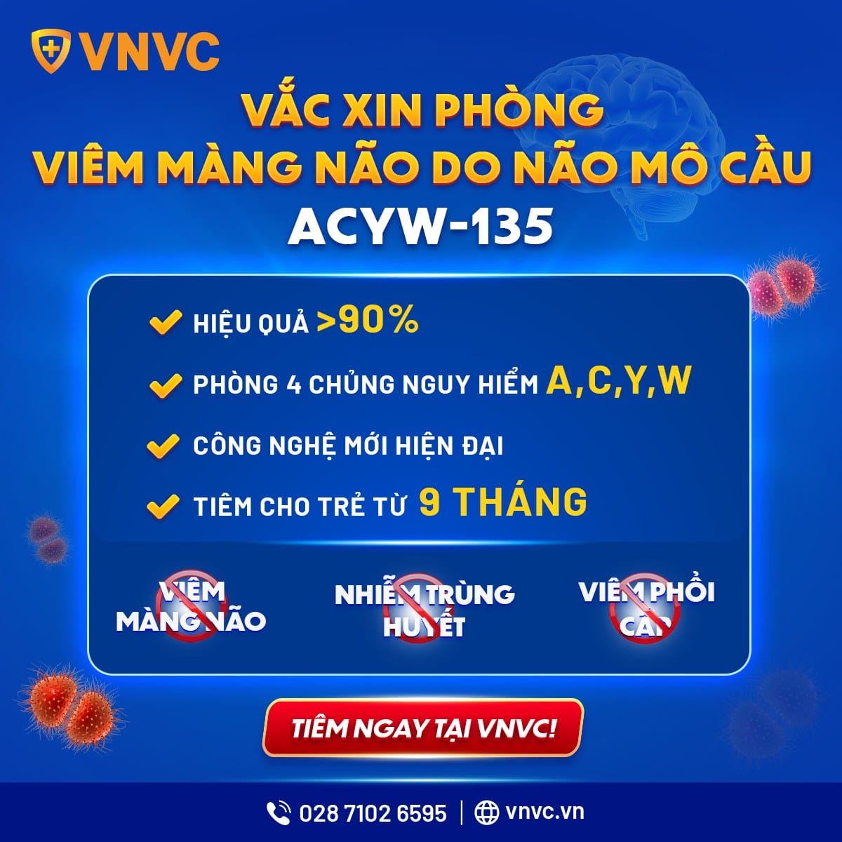 VIÊM MÀNG NÃO DO NÃO MÔ CẦU ACYW: BẢO VỆ SỚM CHO CON NGAY TỪ 9 THÁNG!