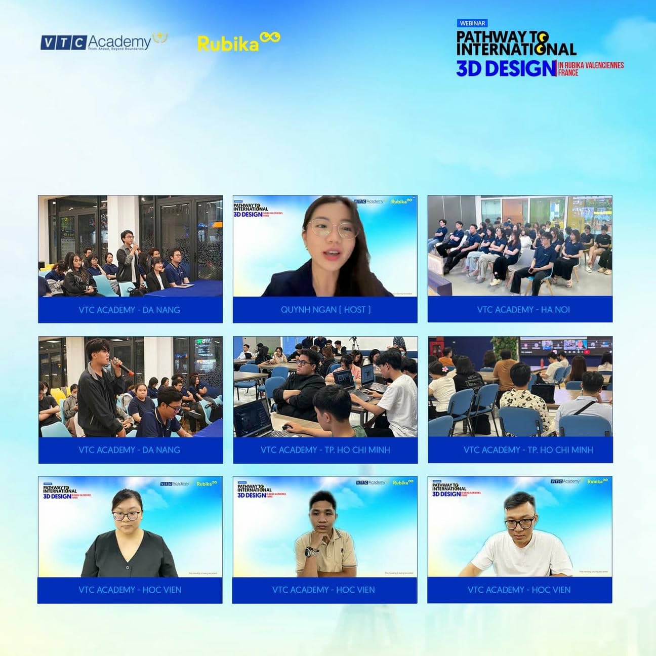 Recently, the webinar “Pathway to International 3D Design in Rubika Valenciennes – France” attracted nearly 300 students and young people passionate about 3D Design & Animation. The event provided valuable insights into affordable study abroad opportunities and career development in France – the "heart" of the global creative industry.