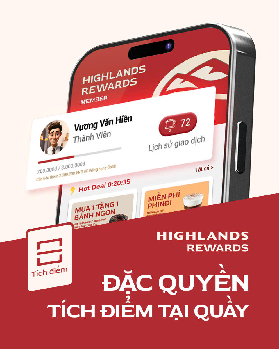 HIGHLANDS REWARDS SAY HI – EXCLUSIVE IN-STORE POINT COLLECTION PRIVILEGES
