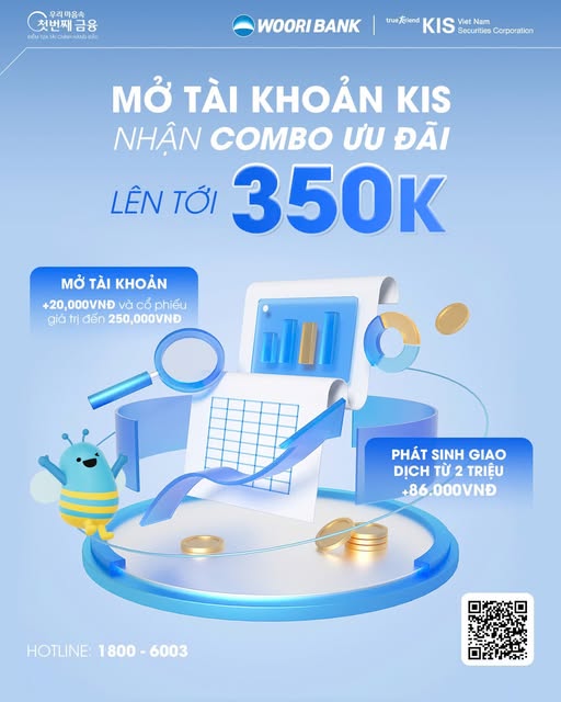 OPEN A KIS ACCOUNT & RECEIVE A COMBO OF INCENTIVES WORTH UP TO VND 350,000!