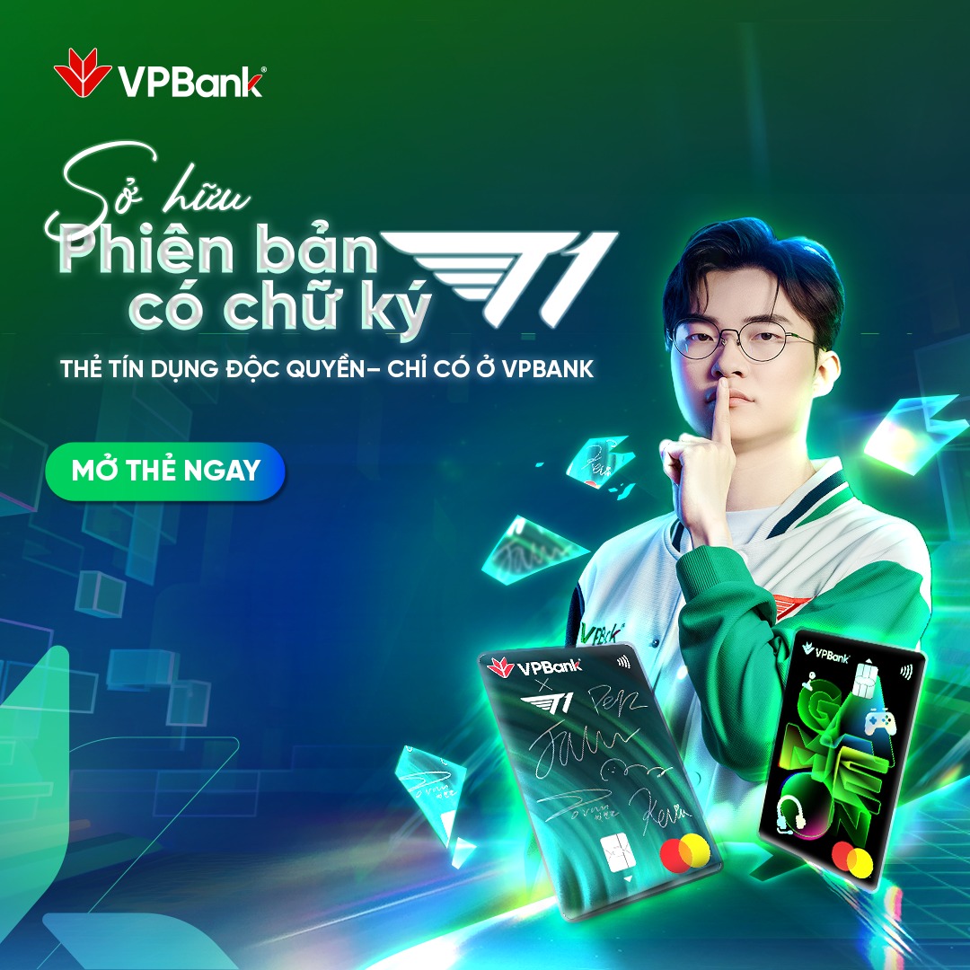 Hurry up and apply for the VPBank GameON Mastercard (T1 version) before the slots run out!