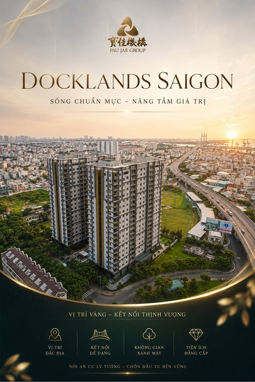 Căn hộ Docklands Saigon Quận 7 - Giá trị sống chuẩn mực từ Pau Jar